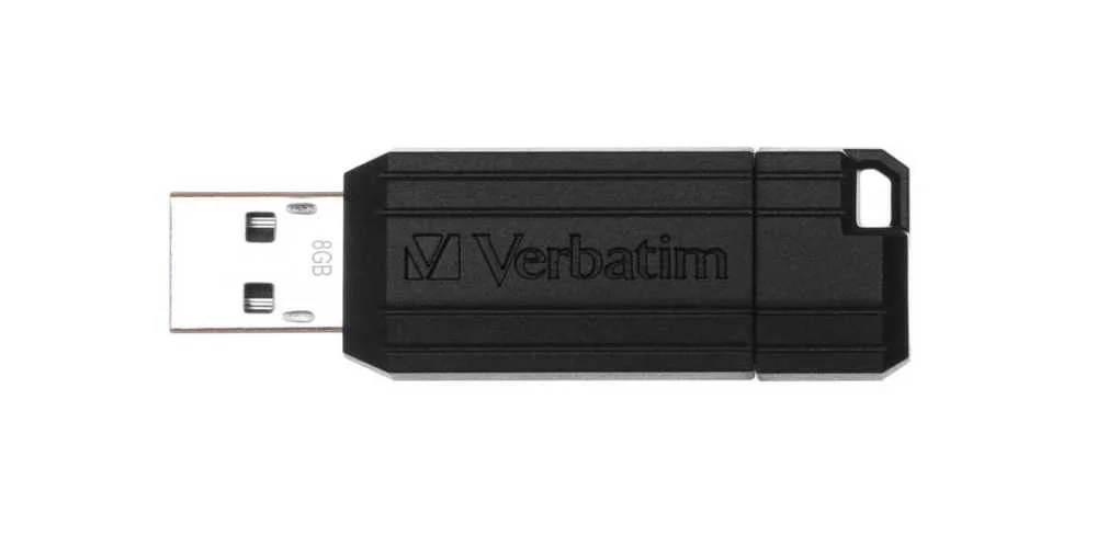 Usb-Stick   8gb Verbatim 2.0 Pin Stripe Black Retail