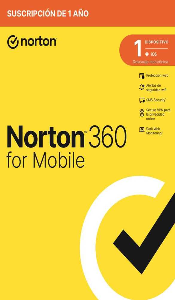 Norton 360 Mobile Es 1 User 1 Device 12mo