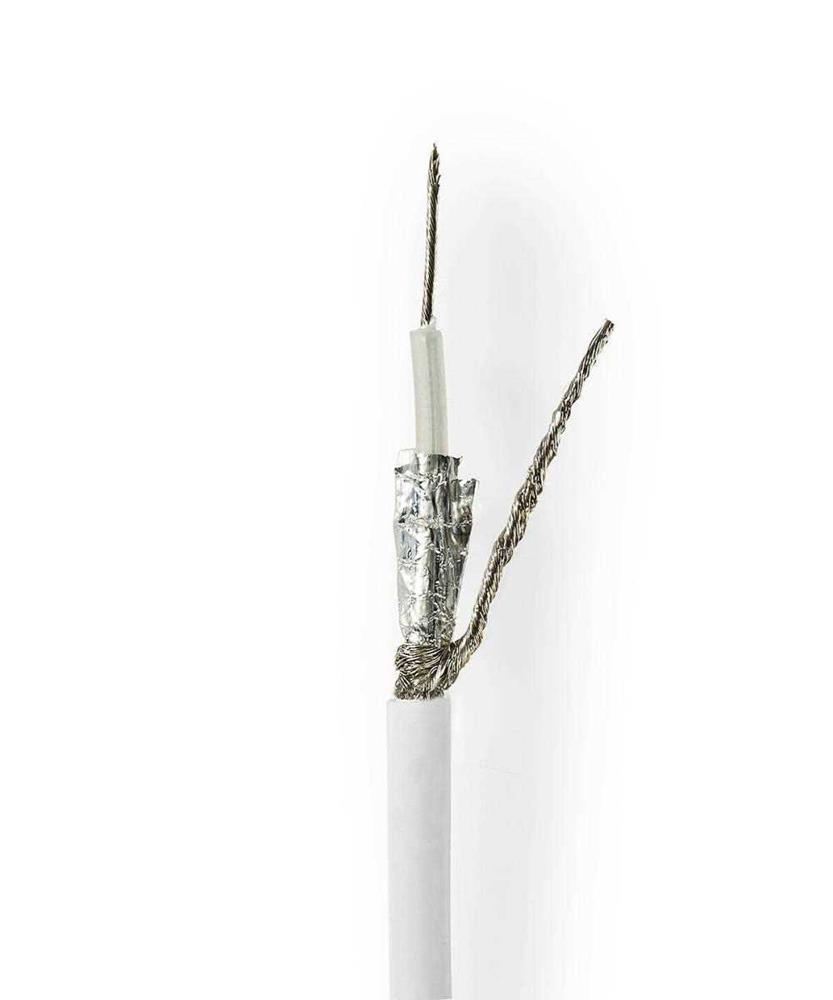 Cable Coaxial En Bobina | Rg58c/U | 50 Ohm | Doble Blindado | Eca | 25.0 M | Coaxial | Pvc | Blanco 