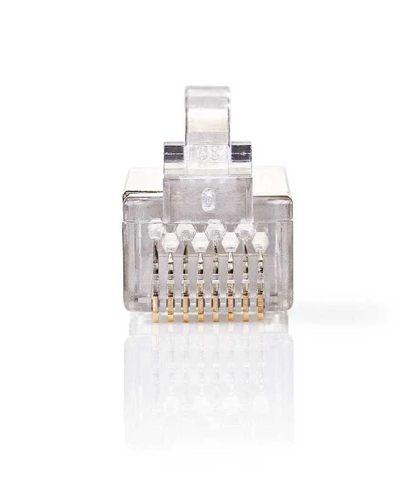 Conector Rj45  Macho  Stp Cat6 Trenzado  Recto  C.