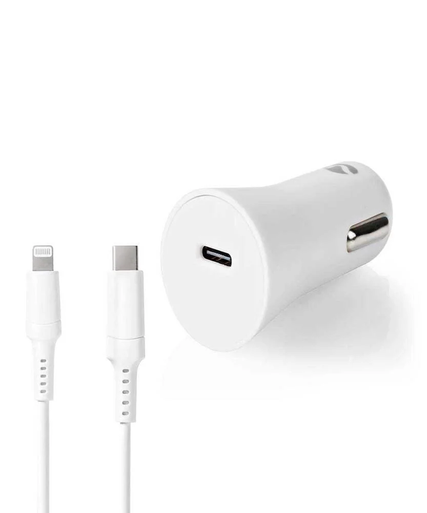 Carregador de Carro  20 W  1.67/2.22/3a  Entrada  Usb-C  Cabo Lightning de 8 Pinos  1.0m