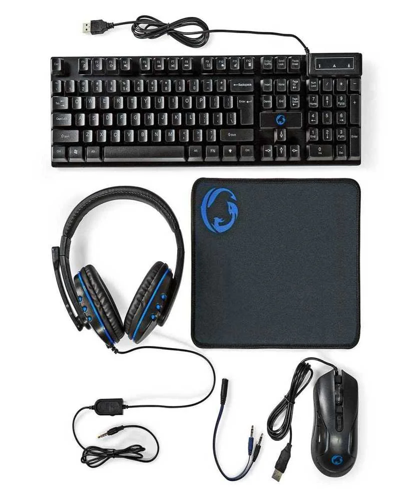 Nedis Gaming Combo Kit Teclado Rato Incluído Usb .