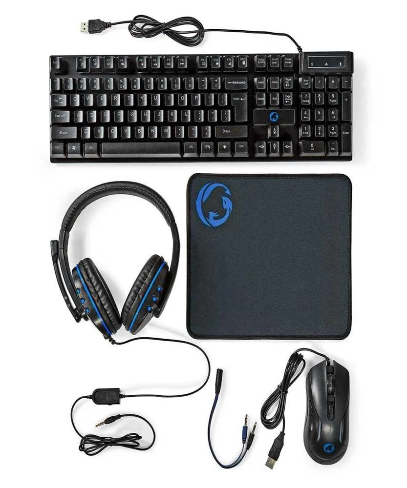 Nedis Gaming Combo Kit Teclado Rato Incluído Usb .