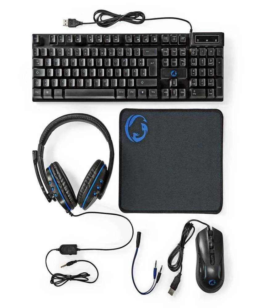 Nedis Gaming Combo Kit Teclado Rato Incluído Usb .
