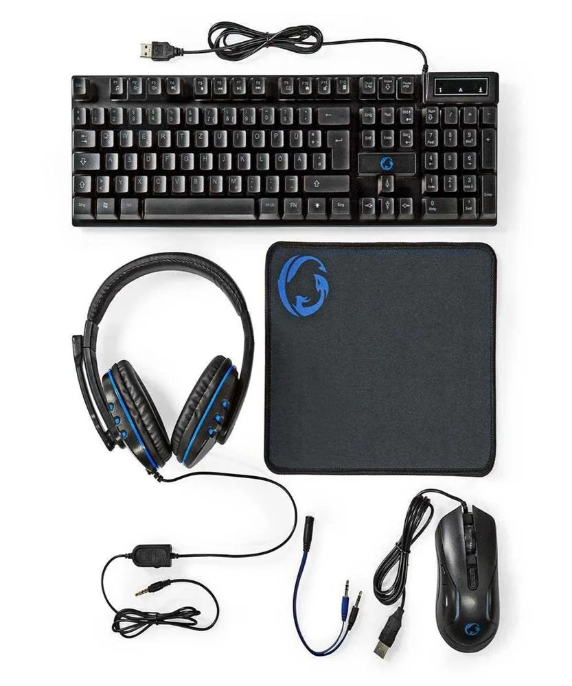 Nedis Gaming Combo Kit Teclado Rato Incluído Usb .