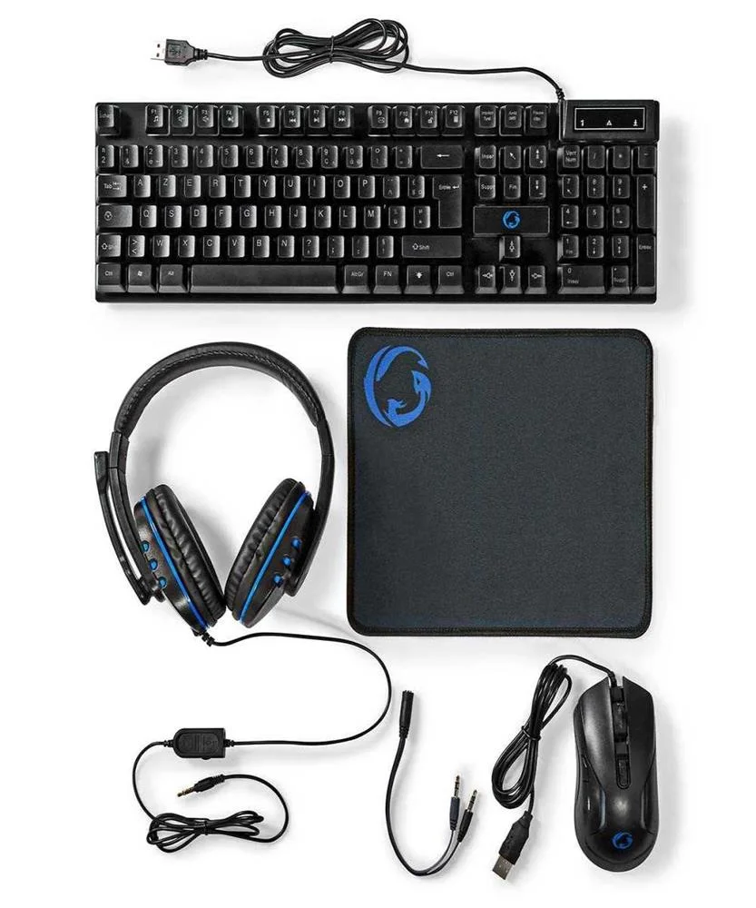 Nedis Gaming Combo Kit Teclado Rato Incluído Usb .