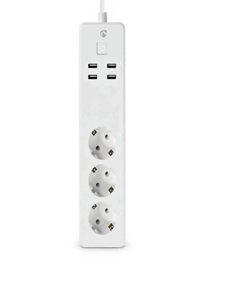 Régua Nedis Smartlife Power Strip Wi-Fi | 16 a | 3680 W | 1.80 M | Branco
