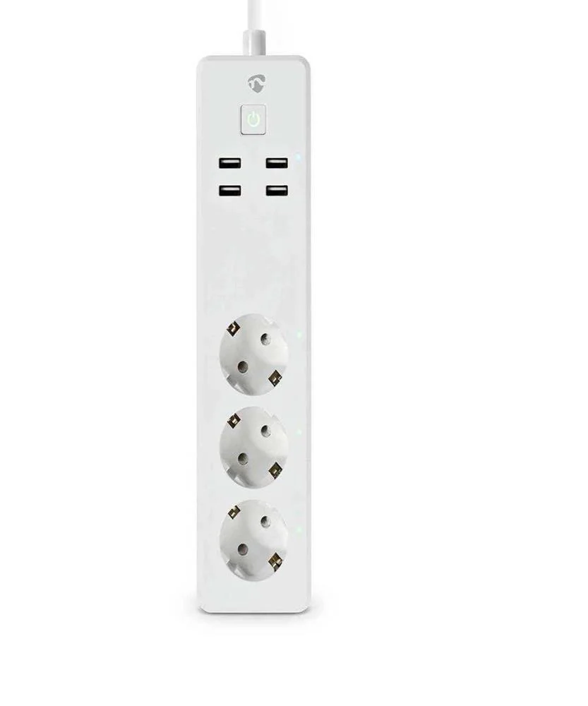 Régua Nedis Smartlife Power Strip Wi-Fi | 16 a | 3680 W | 1.80 M | Branco