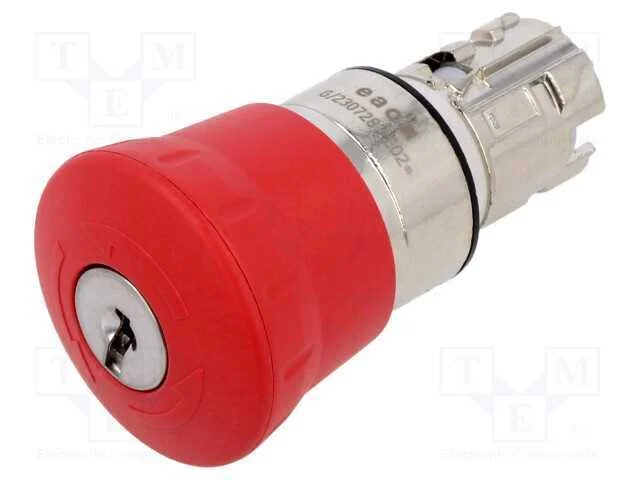 Interruptor: Segurança com Chave, 22mm, Pos.Estáv: 2, Vermelho