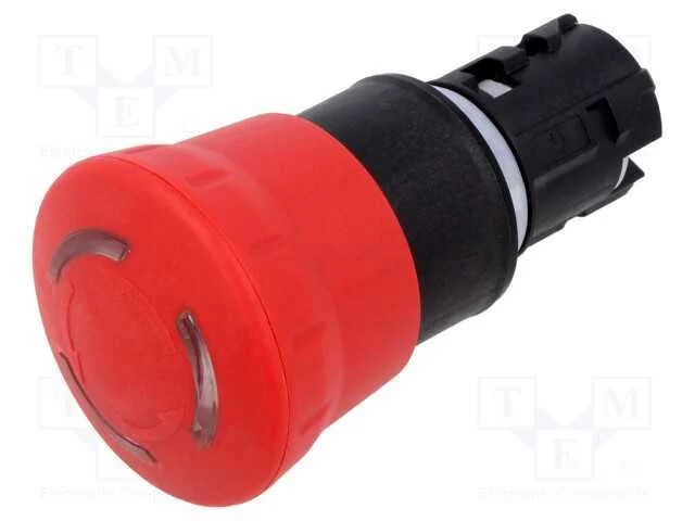 Interruptor: de Segurança, 22mm, Pos.Estáv: 2, Vermelho, Pos: 2