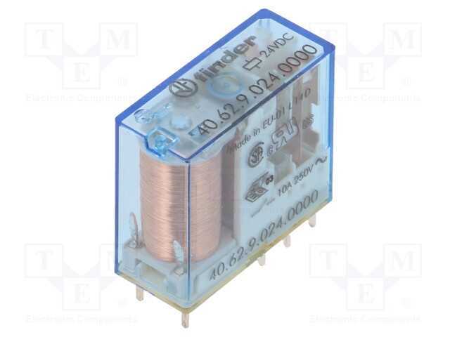 Relé: eletromagnético, DPDT, Ubobina : 6VDC, Icon.