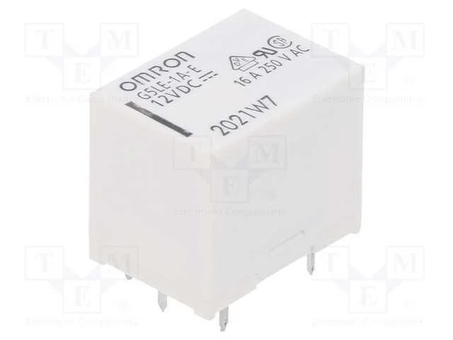 Relé: Eletromagnético, Spst-No, Ubobina : 12vdc, 16a/250vac, Pcb