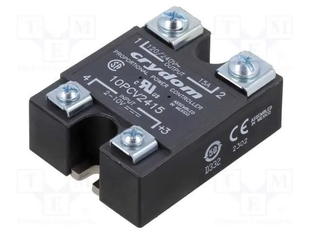 Relé: Semicondutores, Ucoma: 2÷10vdc, 15a, 100÷280vac, No Painel