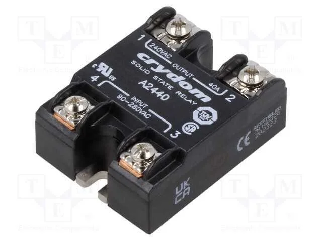 Relé: Semicondutores, Ucom: 90÷280vac, 40a, 24÷280vac, -40÷80c