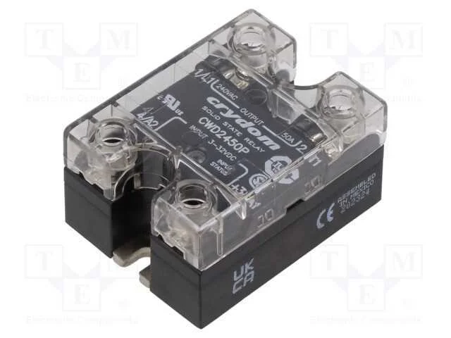 Relé: semicondutores, Ucoma: 3÷32VDC, 50A, 24÷280.