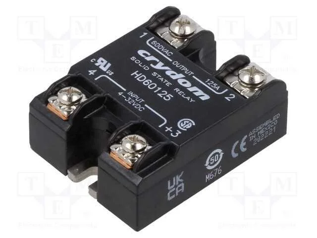 Relé: Semicondutores, Ucoma: 4÷32vdc, 125a, 48÷660vac, No Painel