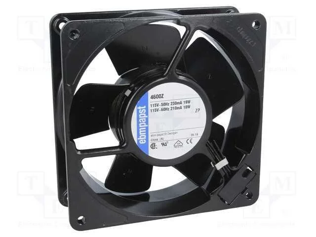 Ventilador: Ac, Transversal, 115vac, 119x119x38mm, 180m3/H, 45dba