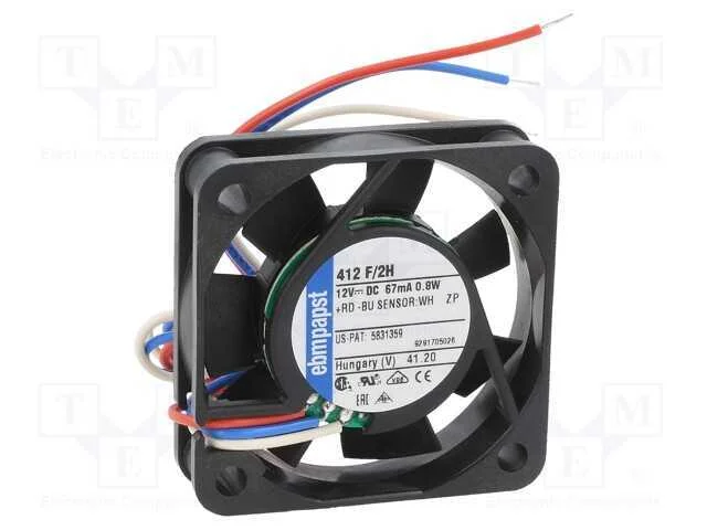 Ventilador: Dc, Transversal, 12vdc, 40x40x10mm, 8,88m3/H, 26dba