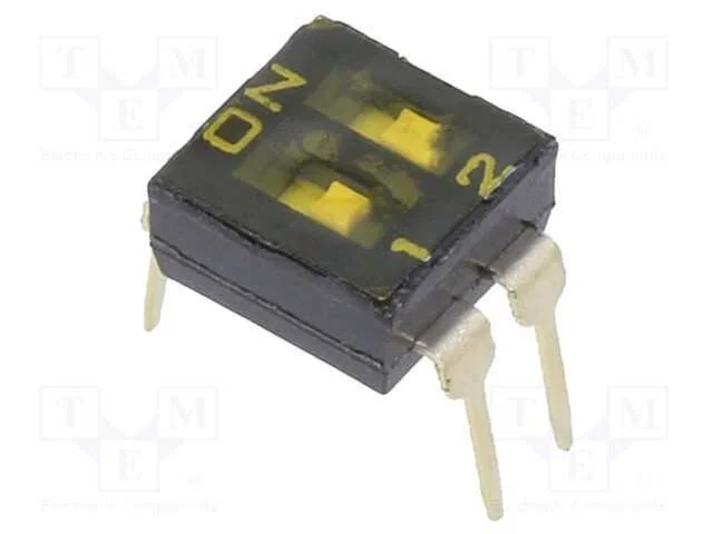 Interruptor: Dip-Switch, Off-On, 0,025a/24vdc, Pos: 2, -40÷85c