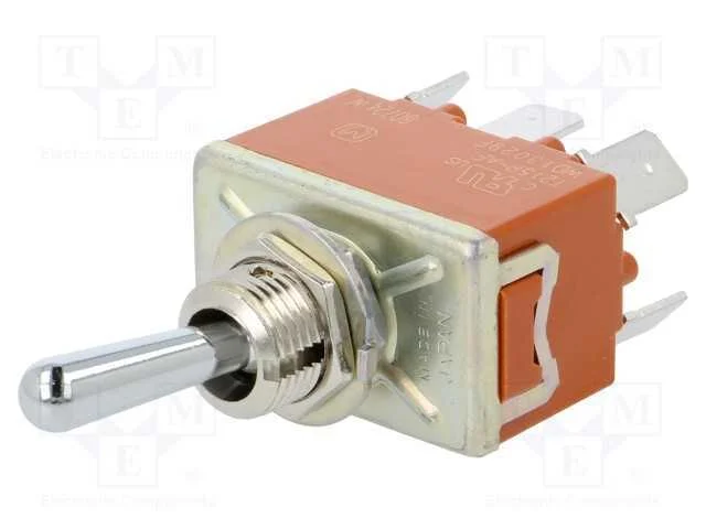 Interruptor: de alavanca, Pos: 3, DP3T, ON-OFF-ON.