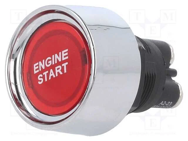 Interruptor: de Pressão, Pos: 2, Spst-No, 50a/12vdc, Vermelho, Sa