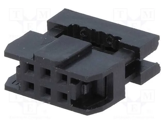 Ficha, Idc, Fêmea, Pin: 6, com Aperto de Cabo, Idc, para Fita, 1mm