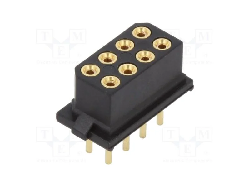 Tomada, Placa- Fio/Placa, Fêmea, Datamate L-Tek, 2mm, Pin: 8, Tht