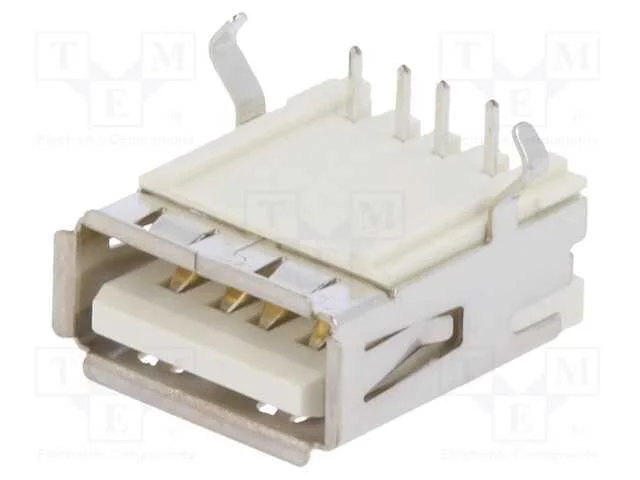 Tomada, Usb A, para Pcb, Tht, Pin: 4, Angulares 90, Blindadas