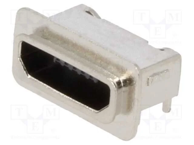 Tomada, USB B micro, SMT, PIN: 5, horizontais, ca.