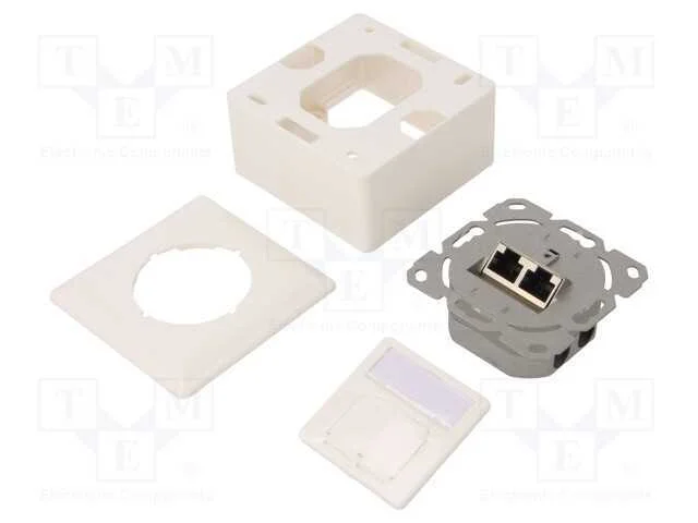 Tomada, RJ45, Cat: 6, Keystone, RJ45 tomada x2, b.