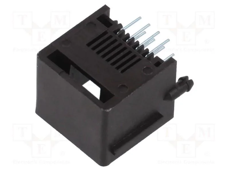 Tomada, RJ45, PIN: 8, Sistema: 8p8c, THT, angular.