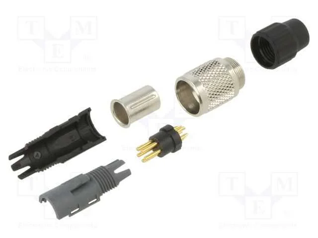 Conector: M9, Ficha, Macho, Cobertura: Dourado, 125v, Ip40, Pin: 5