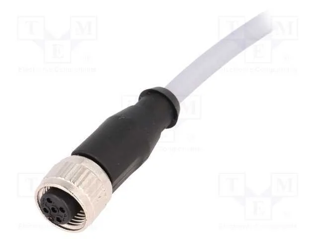 Ficha, M12, Pin: 5, Fêmea, Código A-Devicenet / Canopen, 1,5m, Fios