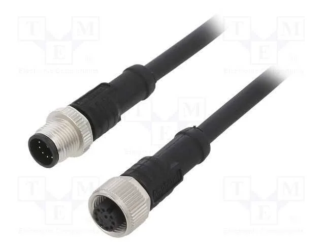 Cabo para Sensores/Automatização, Pin: 10, M12-M12, 2m, Pino