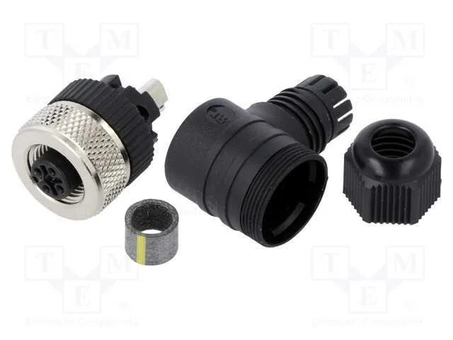 Ficha, M12, Pin: 5, Fêmea, Código A-Devicenet / Canopen, com Cabo