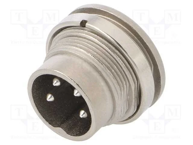 Conector: M16, tomada, macho, solda, para painel,.