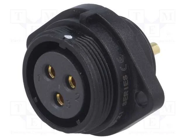 Tomada, SP21, f&ecirc;mea, PIN: 3, IP68, 30A, solda, 50.
