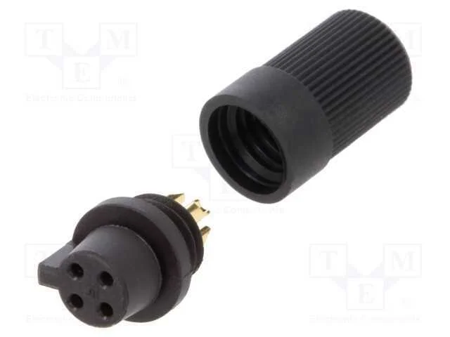 Conector: Redondos, 719, 60v, Pin: 4, Ficha, Fêmea, Solda, com Cabo