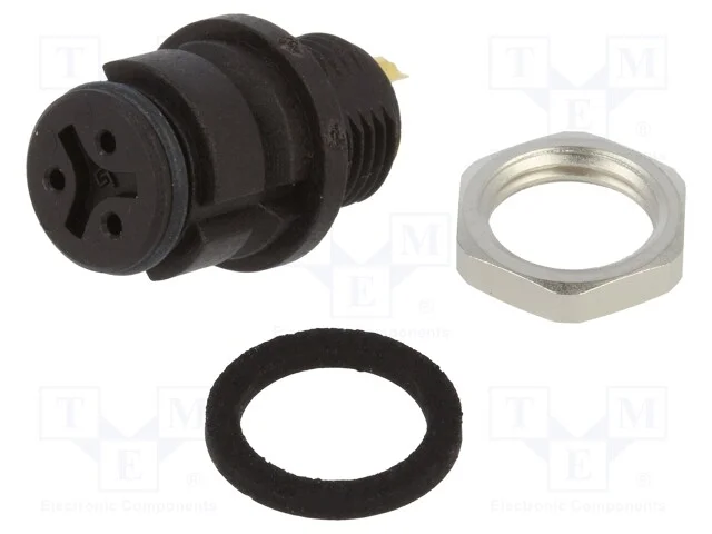 Conector: Redondos, 620, 125v, Pin: 3, Tomada, Fêmea, Solda, 3a, Ip67