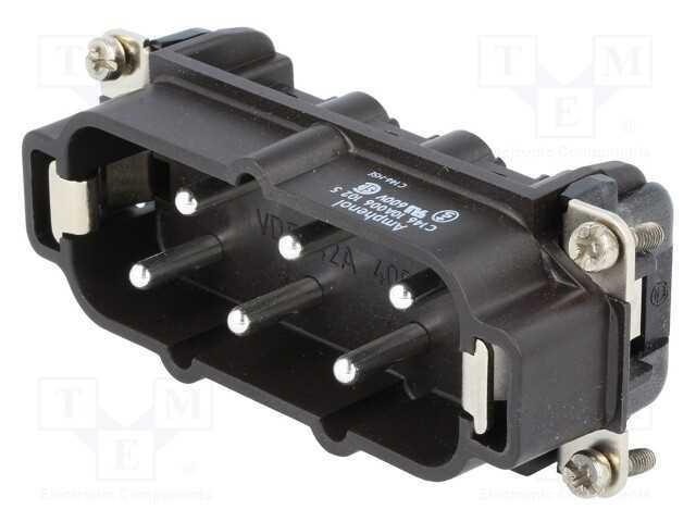 Conector: Hdc, Inserto de Contatos, Macho, C146, Pin: 6, 6+Pe, 42a