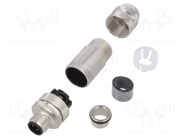 Conector: M12, ficha, macho, PIN: 4, blindadas, d.