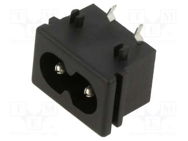 Conector: de alimentação, tomada, macho, 2,5A, 25.