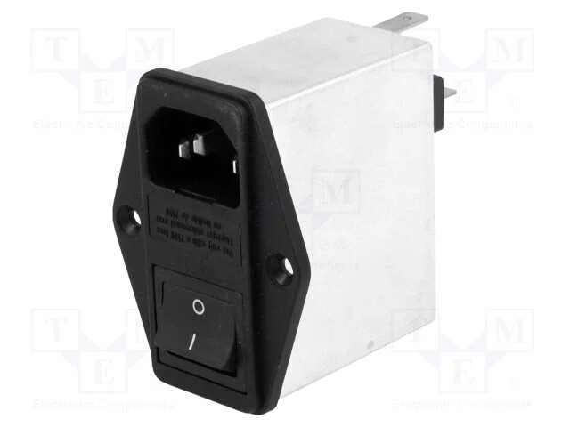 Conector: de alimenta&ccedil;&atilde;o, tomada, macho, 6A, 250V.
