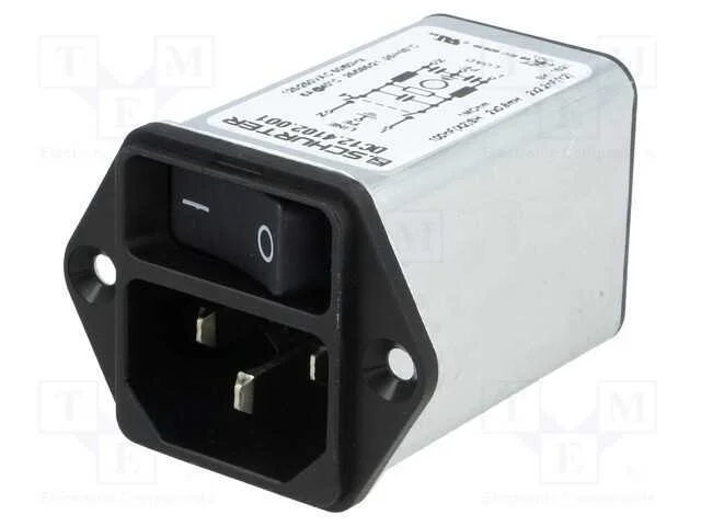 Conector: de alimentação, tomada, macho, 6A, 250V.