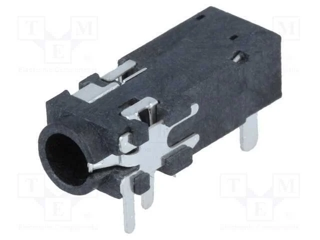 Tomada, Jack 3,5mm, F&ecirc;mea, Faixas: 4, Tht, W: 6,7mm, H: 5mm, D: 17,3mm