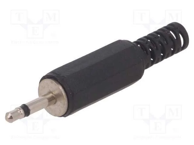 Ficha, Jack 2,5mm, Macho, Mono,Com o Anel Protetor, Faixas: 2