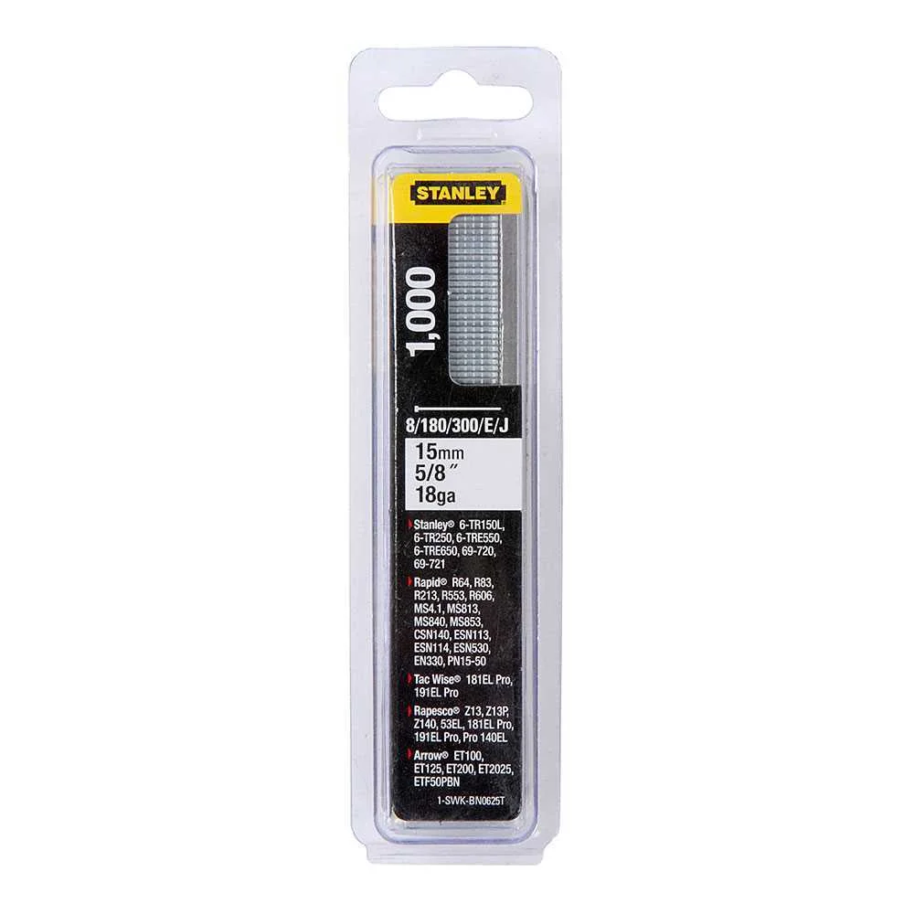 Caixa 1000 Pregos/Brad 8/300/E/Tipo J - 15mm 1-Swk-Bn0625t Stanley
