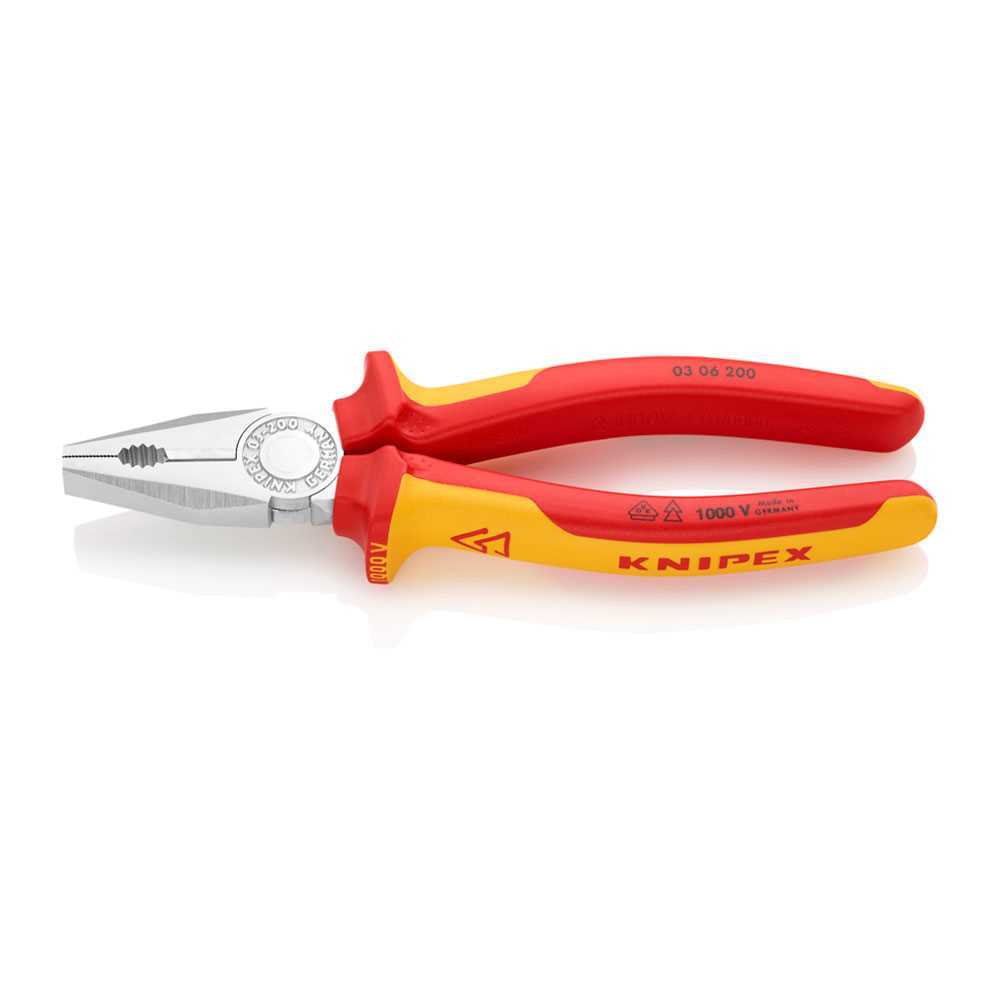 Alicates Universais 200x65x20mm 0306200 Knipex