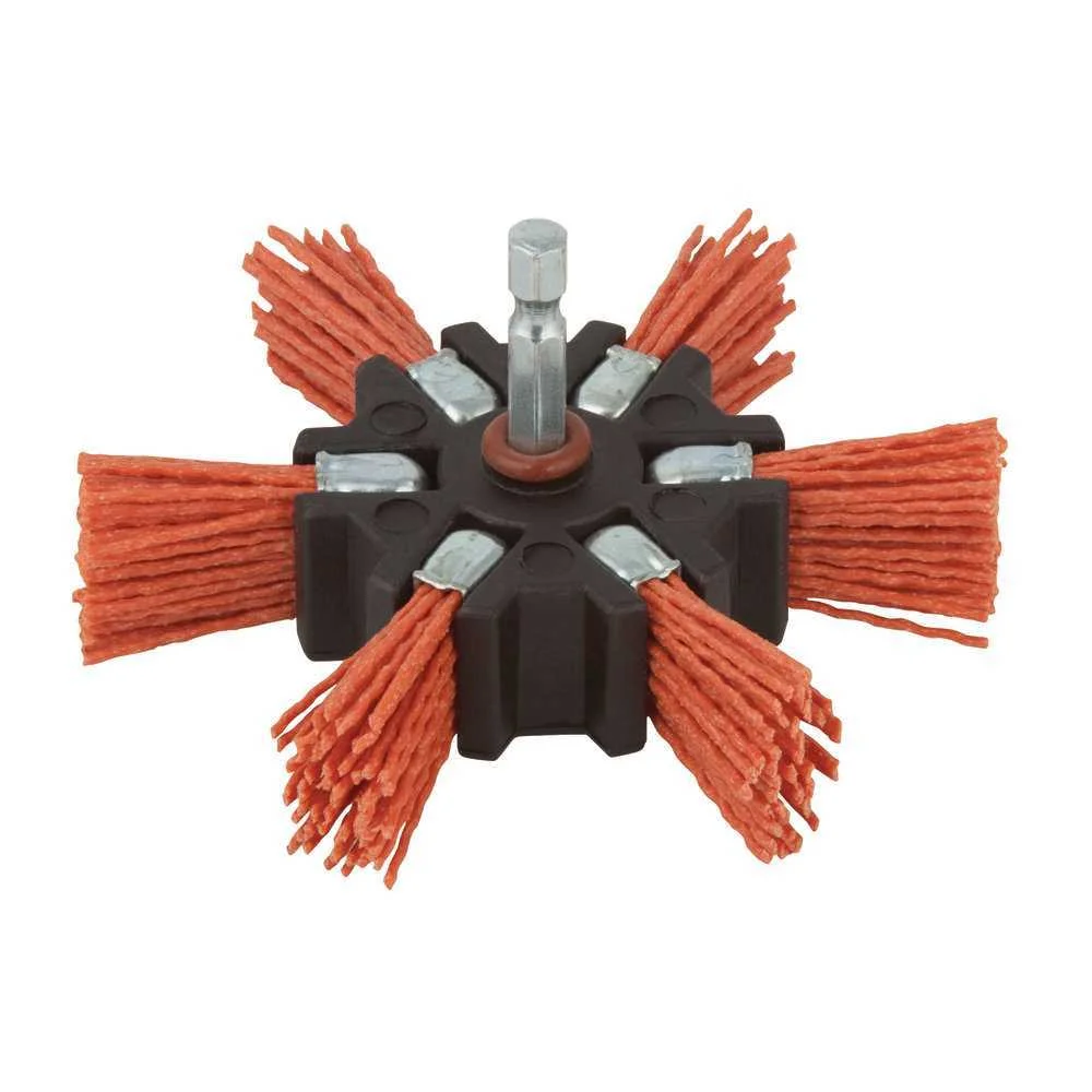 Escova Rebolo Lamelado em Fio de Nylon Haste Hexa.