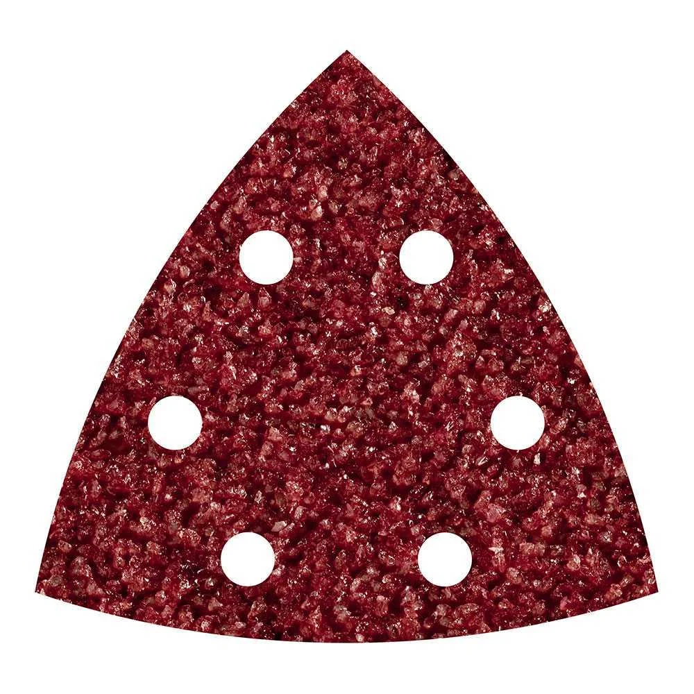 Pack de 5 Folhas de Lixas Abrasivas Adesivas Corindo, Gr&atilde;o 40 Delta 95mm 185000 Wolfcraft